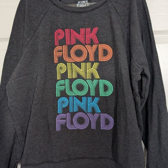 Lucky Brand Pink Floyd Sweatshirt Womens Size Large Gray Rainbow Crew Neck - Picture 2 of 10